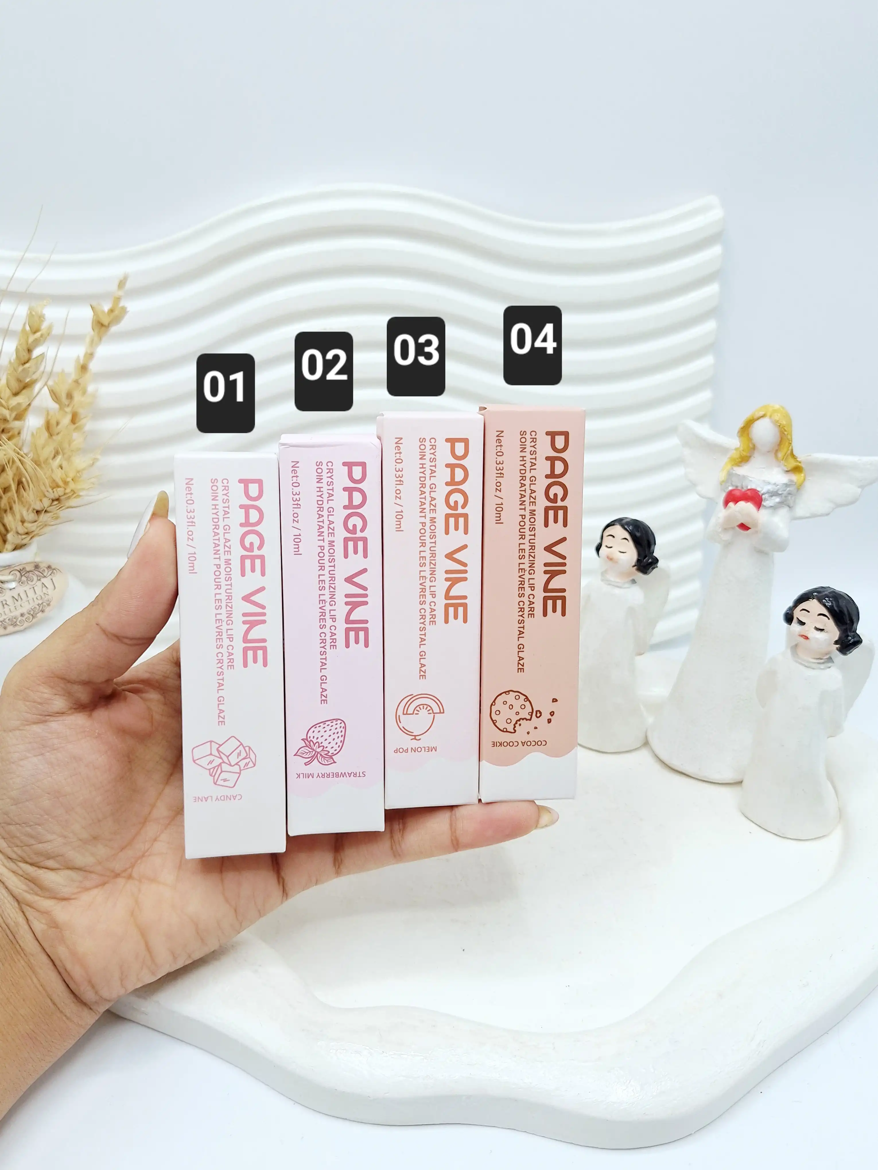 لیپ گلاس کریستالی براق PAGE VINEکد 0004