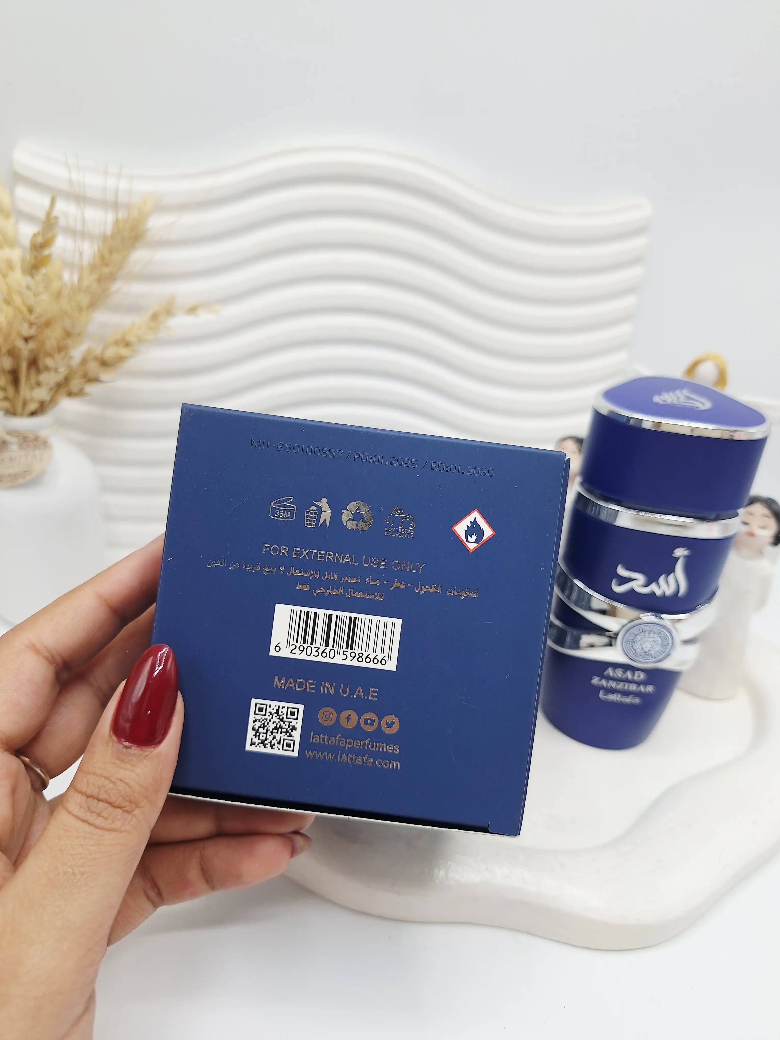 ادکلن مردانه اسد حجم ۱۰۰ میل اسکنردار ساخت امارات کد 8666