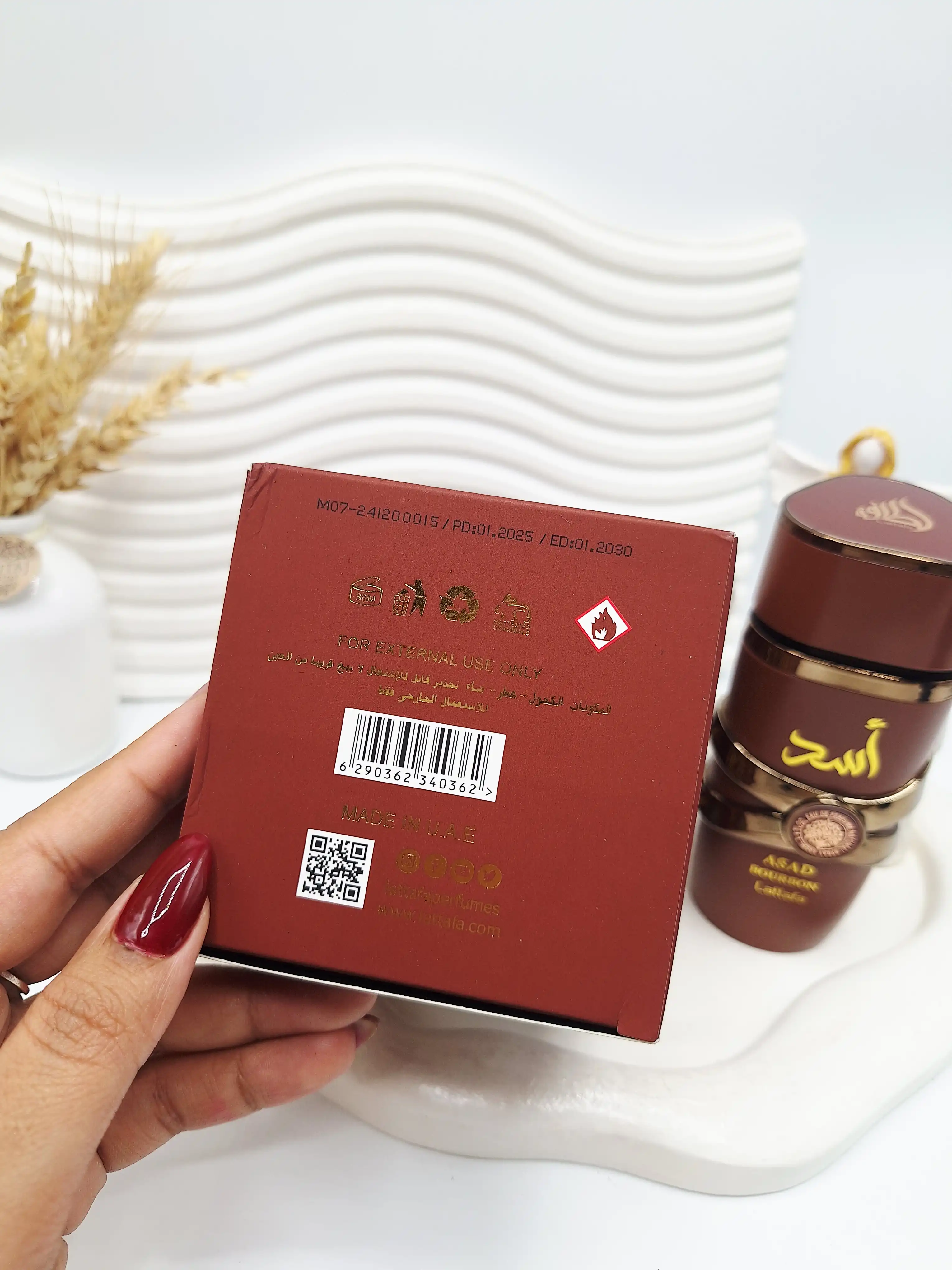 ادکلن مردانه اسد حجم ۱۰۰ میل اسکنردار ساخت امارات کد 0362