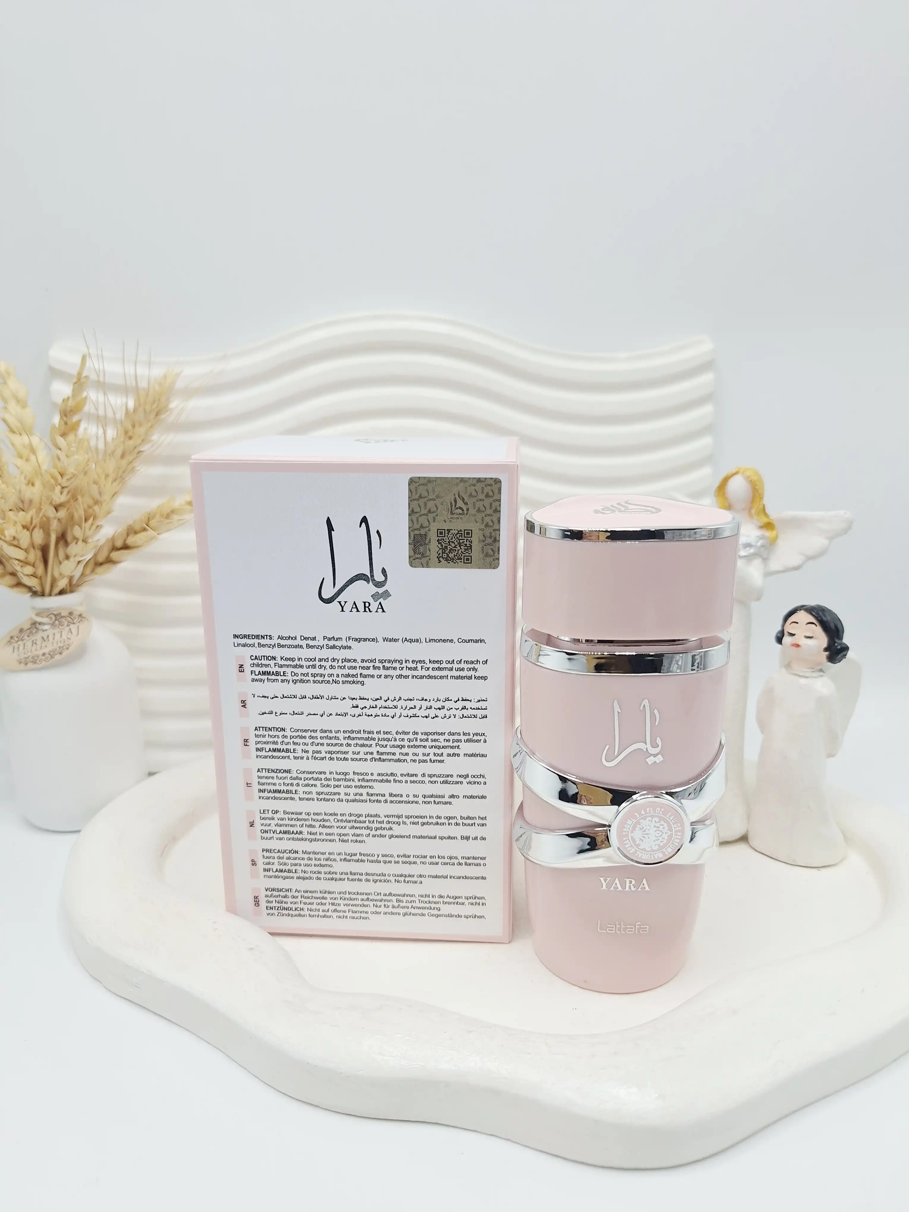 ادکلن زنانه یارا صورتی حجم ۱۰۰ میل اسکنردار ساخت امارات کد 0515