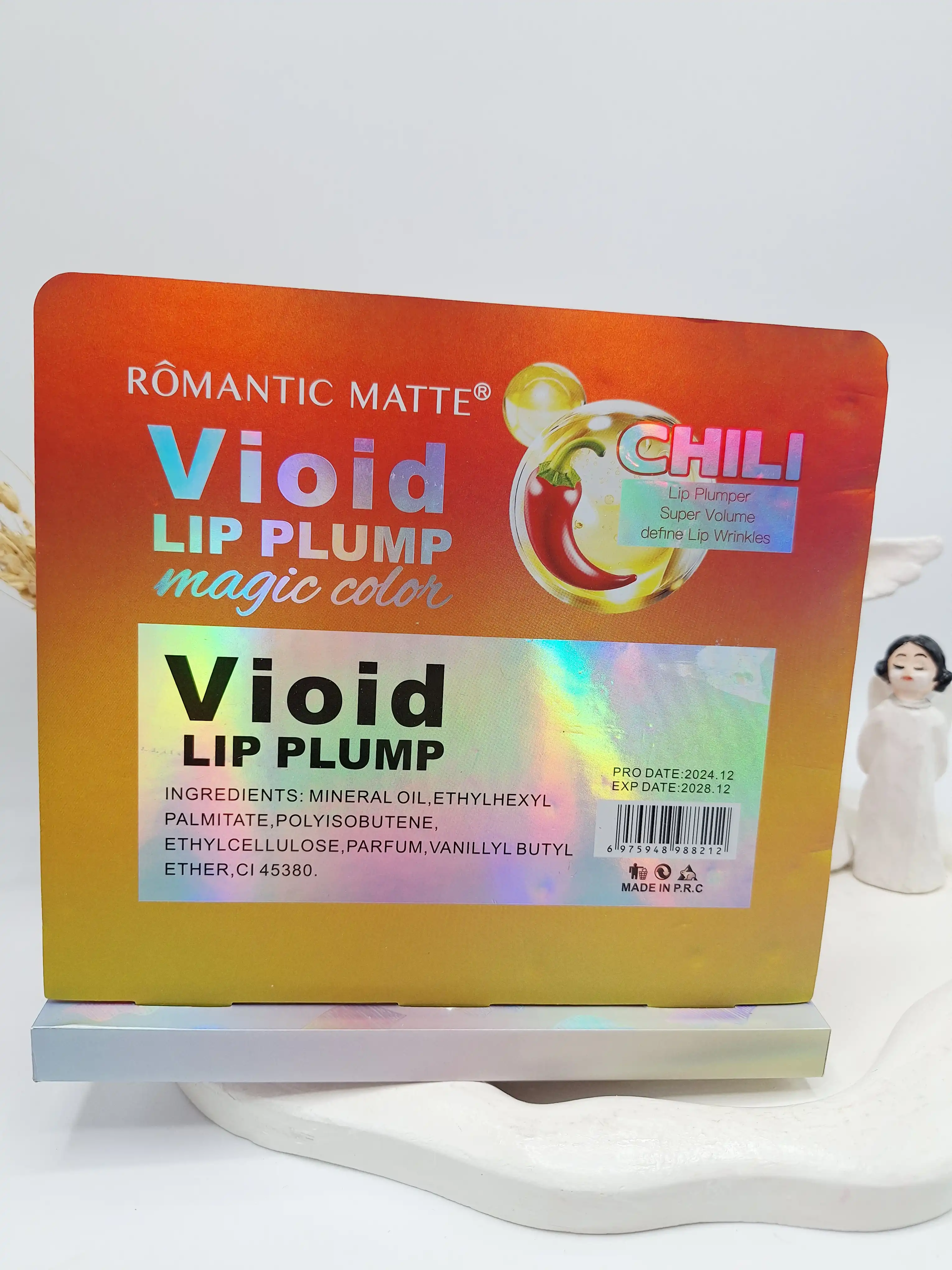 حجم دهنده لب فلفلی طرح آمپول برند ROMANTIC MATTE کد 8212