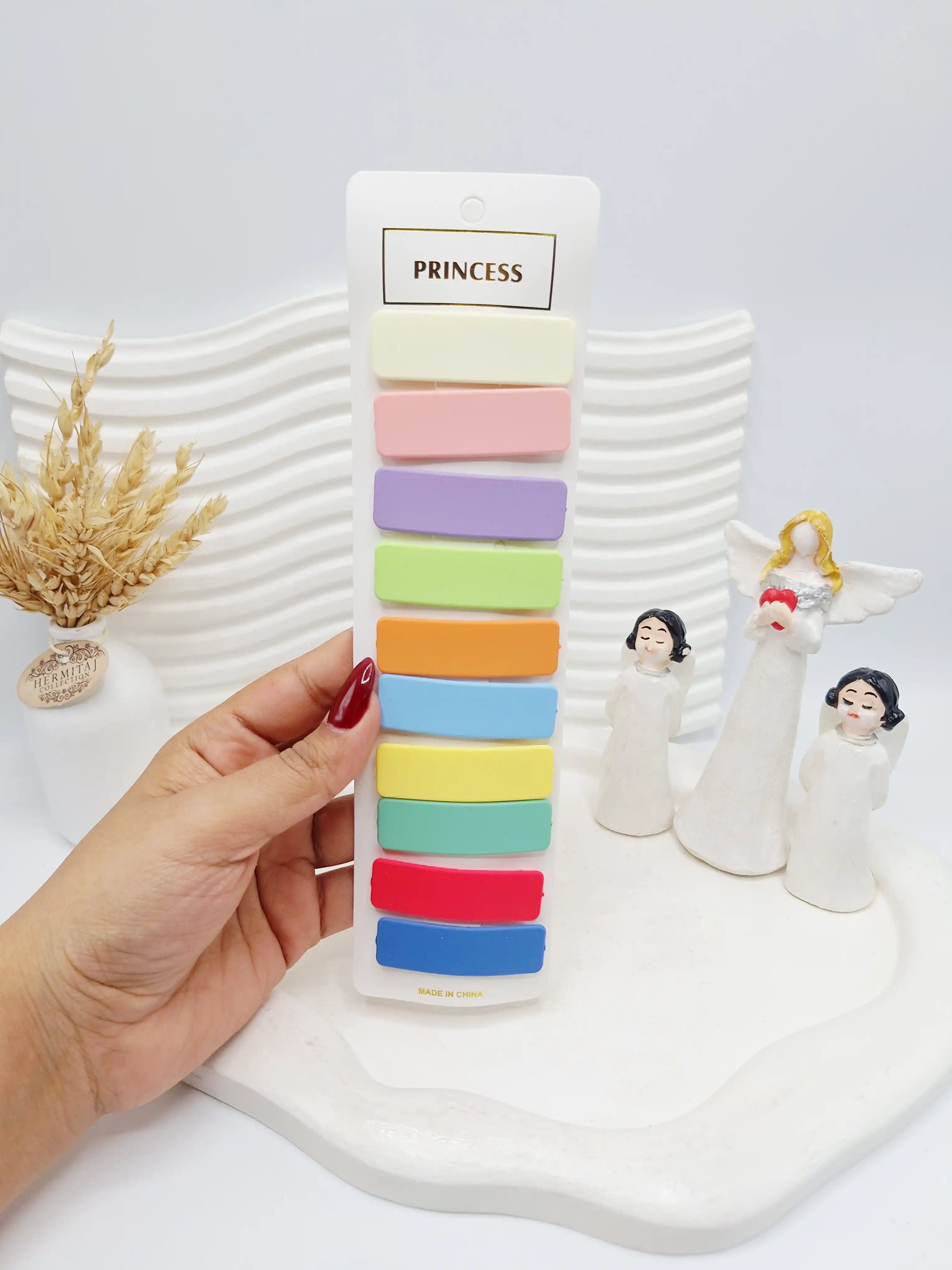 گیره تق تقی فانتزی مستطیل جذاب برند PRINCESS