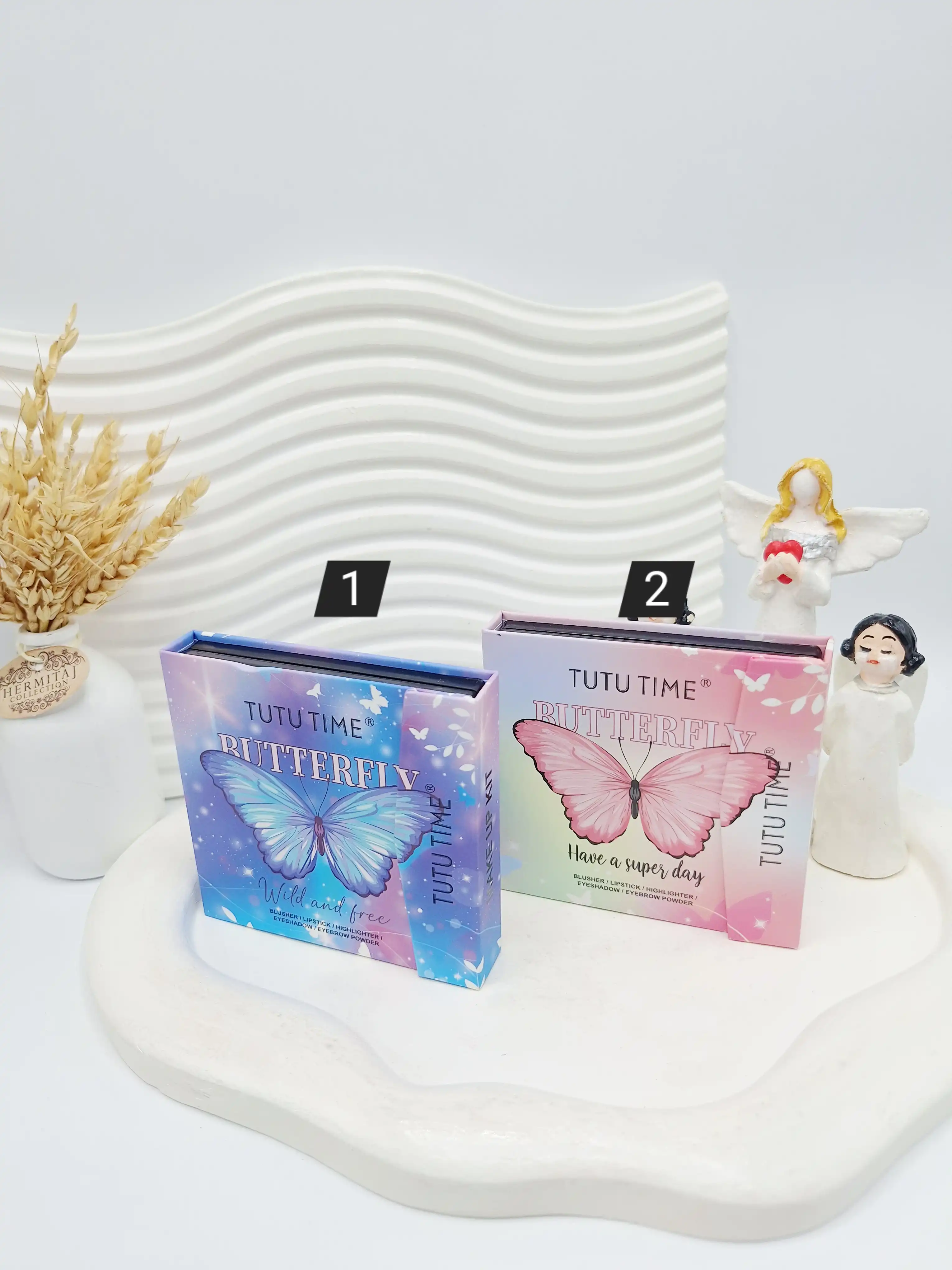 پالت سایه کتابی طرح پروانه برند TUTU TIME کد 628