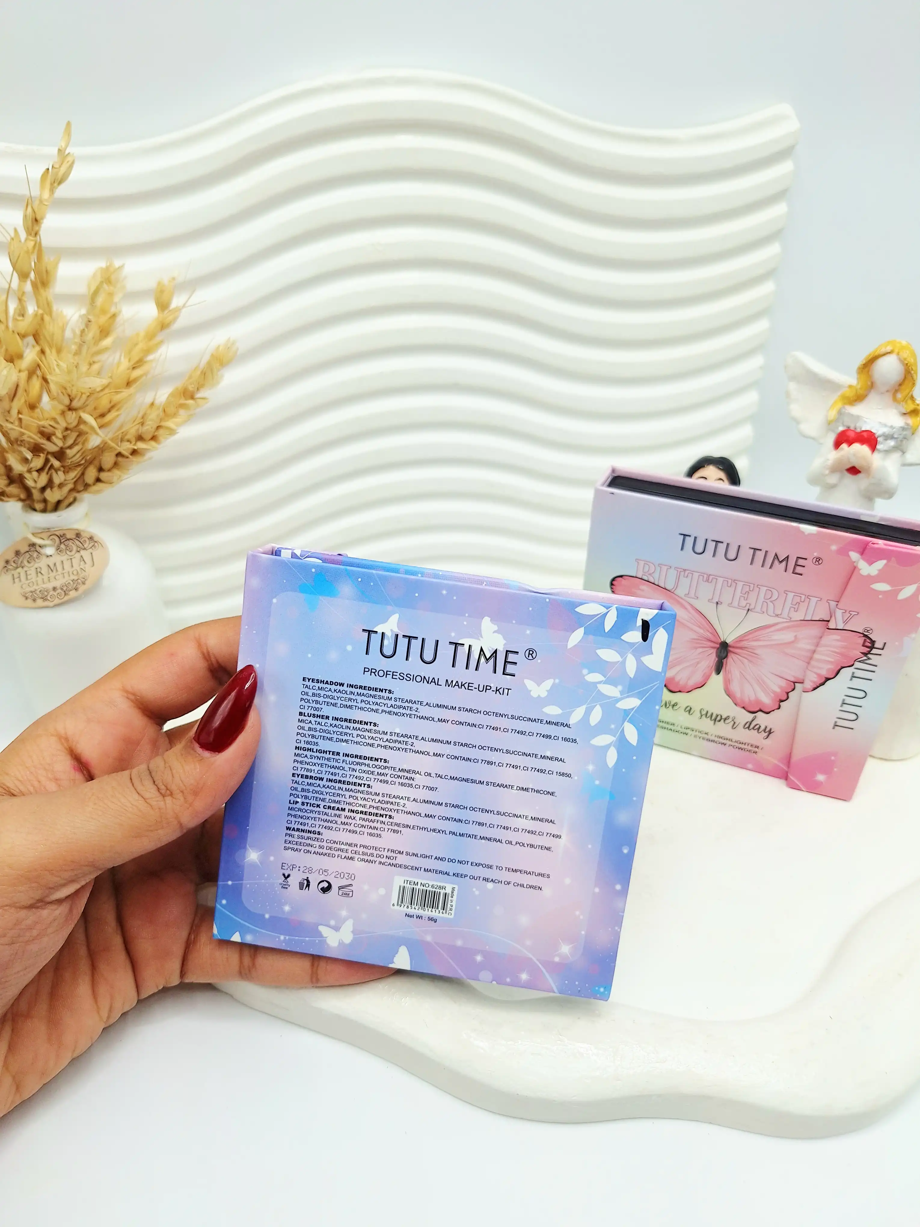 پالت سایه کتابی طرح پروانه برند TUTU TIME کد 628