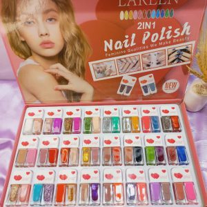 لاک دو قلو پرطرفدار کتابی نایلی پولیش لرن NAIL POLISH LAREEN کد S008