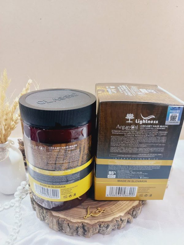 ماسک مو آرگان کراتینه اصلی مراکشی ساخت اسلواکی جعبه دار لایتنس 900 میل 95% ARGAN OIL 2